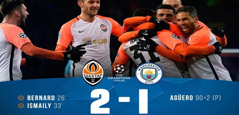 Shakhtar beat Manchester City to reach the last 16 of UCL