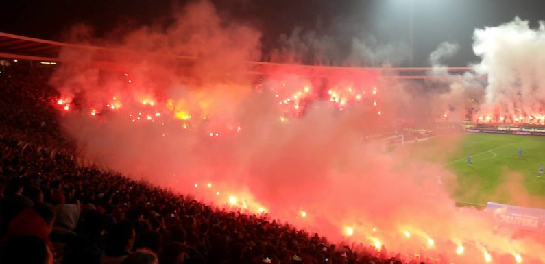 Europa League: Stands set on fire with flares as CSKA Moscow took on Red Star Belgrade