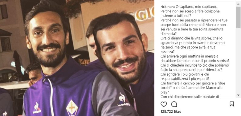 “Oh captain, my captain. Forever, my captain.” Riccardo Saponara pays tribute to teammate Astori